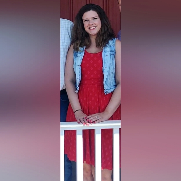 Red floral Old Navy dress - Picture 9 of 9